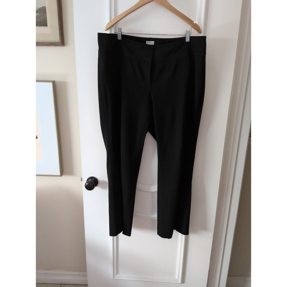 Hallogen For Encore Women’s Black Pants 16w Petite Slacks Dress Pants Ponte knit
